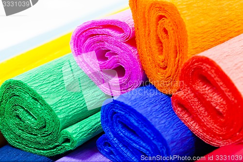 Image of colorful crepe paper  