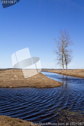Image of small river in the field  