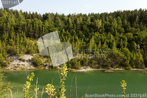 Image of artificial lake Belarus  