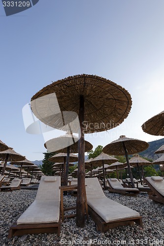 Image of   wooden umbrellas 