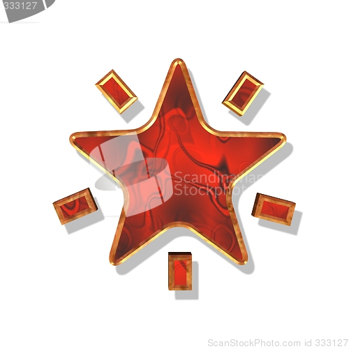 Image of red and gold christmas star