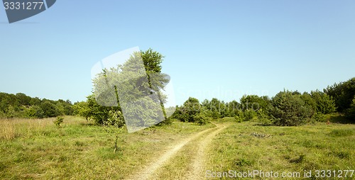 Image of vanishing rural road  