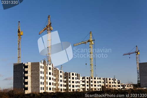 Image of construction of the new house  