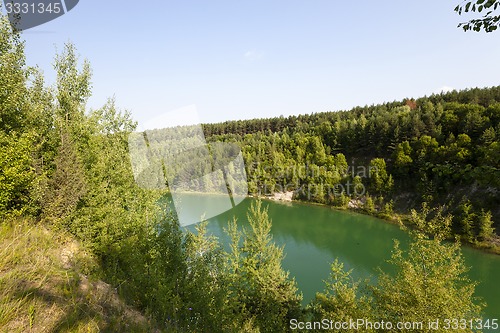 Image of artificial lake Belarus  