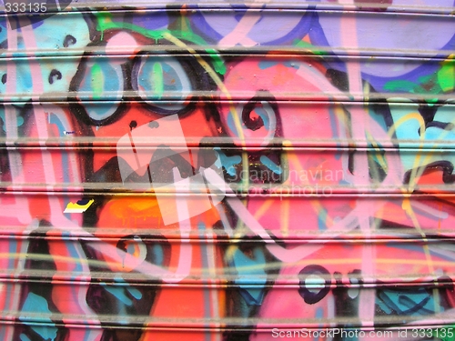 Image of graffiti on a shop