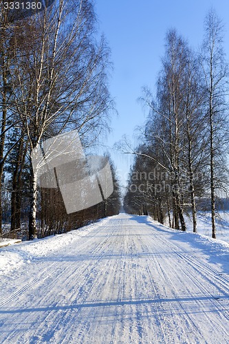 Image of the winter road  