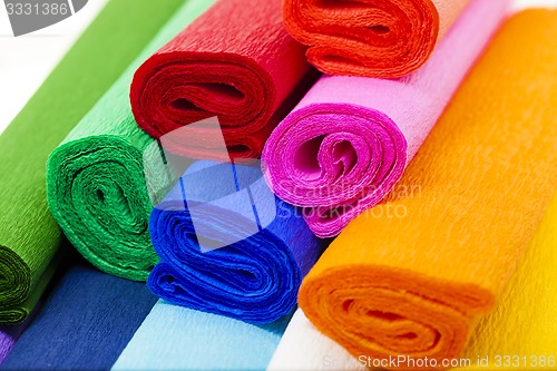 Image of colorful crepe paper  