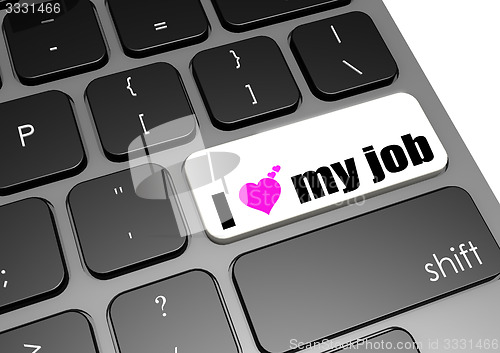 Image of I love my job black keyboard