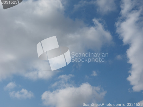 Image of Blue sky with clouds background