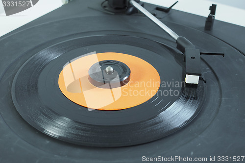 Image of Vinyl record on turntable