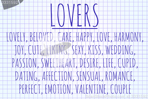 Image of Lovers word cloud