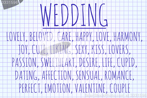 Image of Wedding word cloud