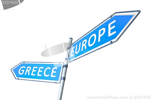 Image of Greece Europe Road Sign