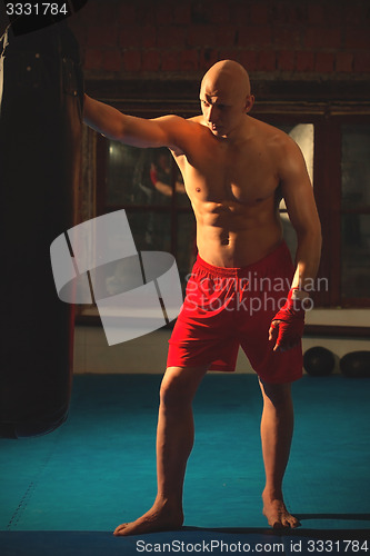 Image of fighter adjusted by sparring