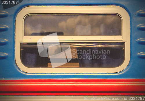 Image of window of the passenger car