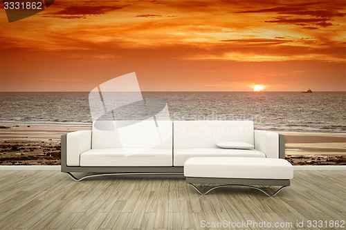 Image of photo wall mural sofa floor