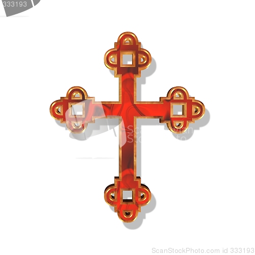 Image of red and golden cross