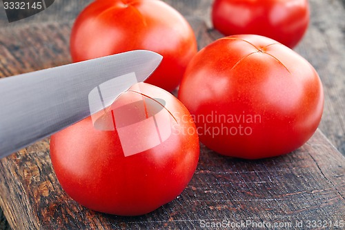 Image of tomatoes are prepared for blanching