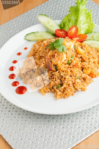 Image of Sriracha Fried Rice with Shrimp