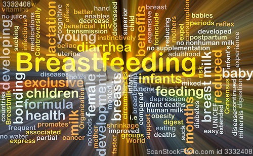 Image of Breastfeeding background concept glowing