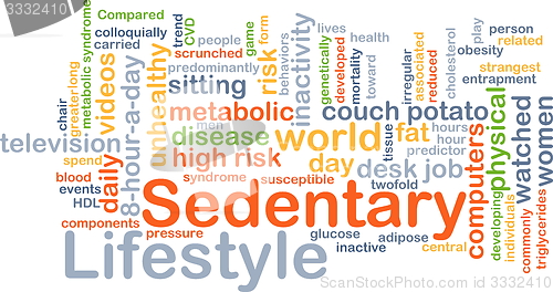 Image of Sedentary lifestyle background concept