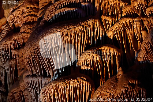 Image of Limestone drapery shapes in Soreq Cave, Israel