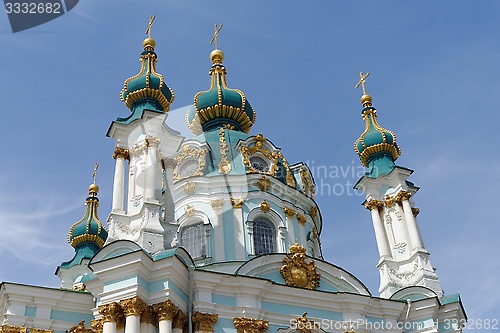 Image of Domes of the Saint Andrew Orthodox Church in Kiev, Ukraine