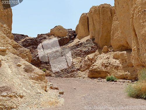 Image of Scenic trek in the desert canyon, Israel