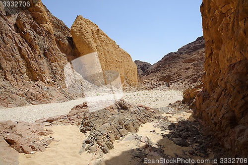 Image of Scenic rocks in the desert canyon, Israel