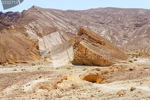 Image of Scenic layered rocks in the desert, Israel