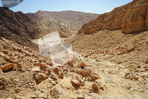 Image of Scenic path descending into the desert valley, Israel