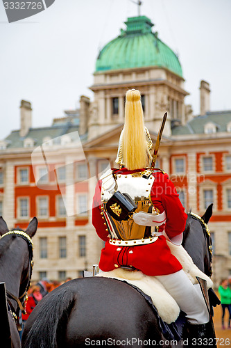 Image of in london england horse and cavalry  