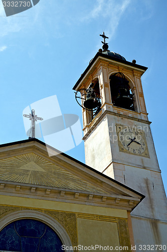 Image of  sunny day    milan   old abstract in  italy   triangle roof