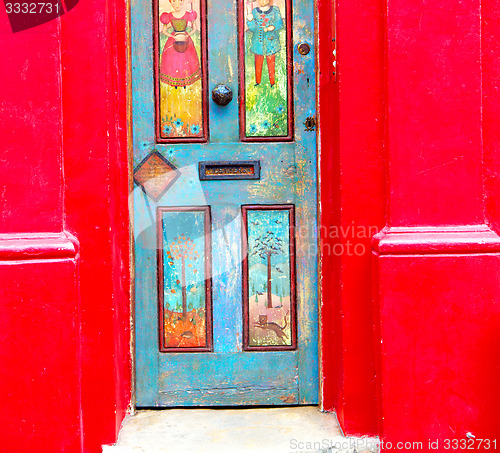 Image of notting   hill  area  in london england old suburban and antique