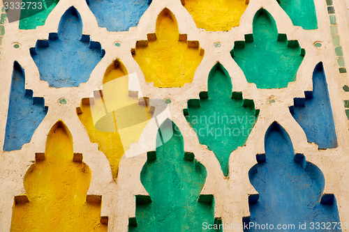 Image of line in morocco africa   colorated floor ceramic abstract