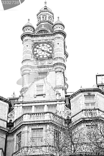 Image of old  exterior   wall architecture in london england windows and 