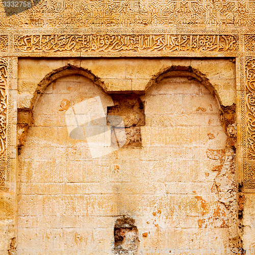 Image of line in morocco africa old tile and colorated floor ceramic abst