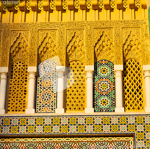 Image of line in morocco africa old tile and colorated floor ceramic abst