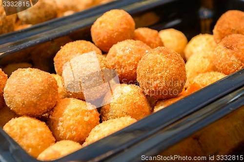 Image of ruddy crispy cheese balls with spices