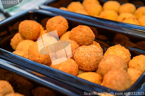 Image of ruddy crispy cheese balls with spices