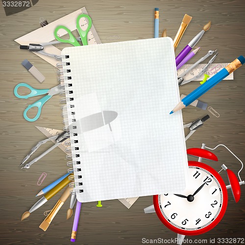 Image of School office supplies. EPS 10