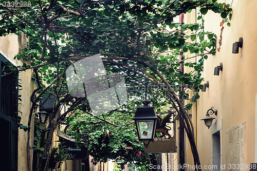 Image of Street in the old town of Rethymno, Crete, Greece.