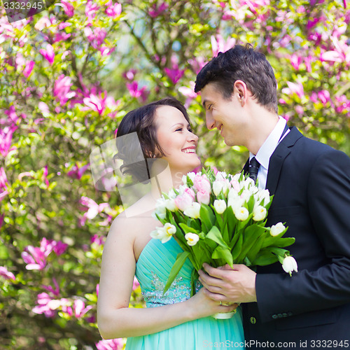 Image of Beautiful wedding couple.