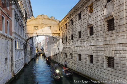 Image of Bridge of Sighs, Venice, Italy.