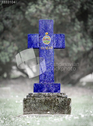 Image of Gravestone in the cemetery - Kansas