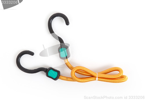 Image of Black hook with elastic rope 