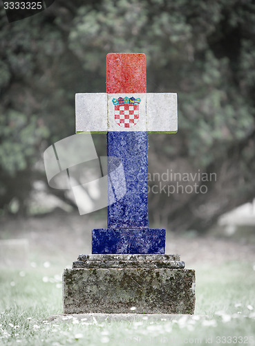 Image of Gravestone in the cemetery - Croatia