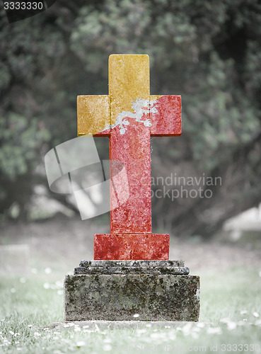 Image of Gravestone in the cemetery - Bhutan