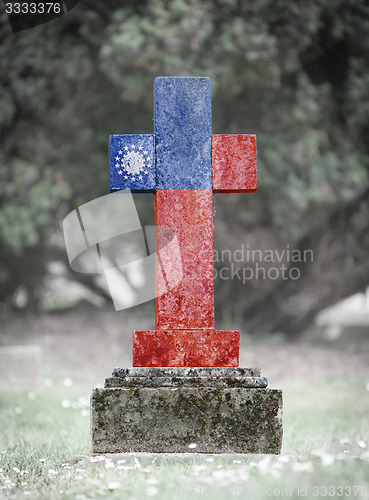 Image of Gravestone in the cemetery - Myanmar