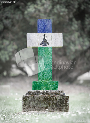 Image of Gravestone in the cemetery - Lesotho